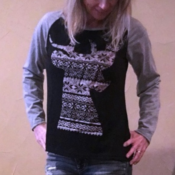 Cute Reindeer Long Sleeve Tee (Last ones!) - Picture 2 of 2